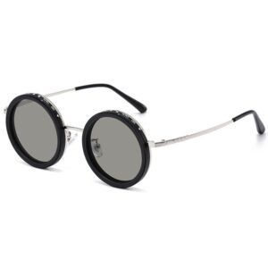 ND Adjustable New Punk Cross-mirror Rotating Color-changing Polarized Sun Glasses