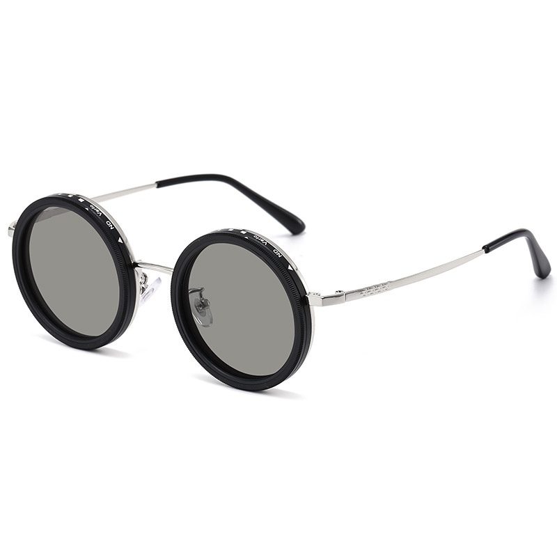 ND Adjustable New Punk Cross-mirror Rotating Color-changing Polarized Sun Glasses - Image 4