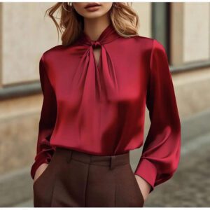 Fashionable And Stylish Hollow-out Long Sleeve Versatile Niche Chic Shirt