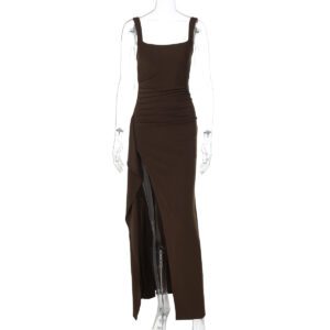 Fashion Personalized Women’s Sling High Slit Dress