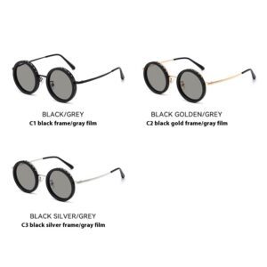 ND Adjustable New Punk Cross-mirror Rotating Color-changing Polarized Sun Glasses