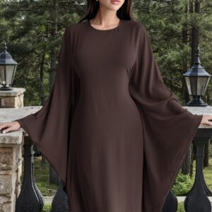 Temperament Pure Color Long Sleeve Dress Women