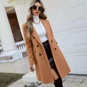 Women’s Woolen Coat Coat Double Breasted Autumn And Winter