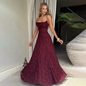 Summer Women’s Sexy Sling Chiffon Elegant Backless Dress