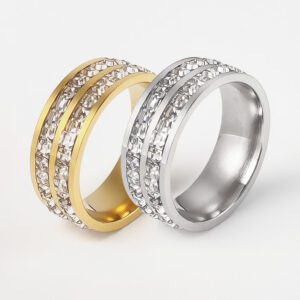 Ring That Doesnt Fade, Jewelry With Diamond-like Cubic Zirconia In A Row