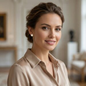 925 Sterling Silver Elegant Pearl Stud Earrings with Baguette and Round Diamond Sunburst Halo