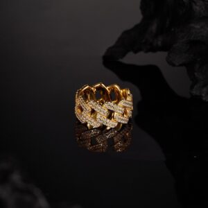 925 Silver Inlaid Moissanite Hip-Hop Full-Cover Ring