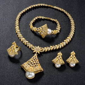 Jewelry 18k Gold-Plated Leaf Necklace