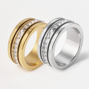 Ring That Doesnt Fade, Jewelry With Diamond-like Cubic Zirconia In A Row