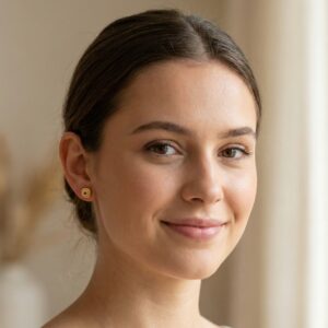 925 Sterling Silver Matte Square Studs Featuring Vibrant Ruby Cabochons and Sparkling Halo Accents