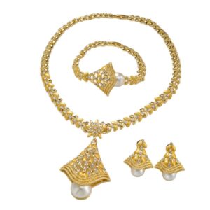 Jewelry 18k Gold-Plated Leaf Necklace