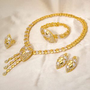 Dazzling Starry Night Cheetah Gemstone Necklace